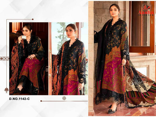 1142-C Aasha Designer Printed Pakistani Patch Suits