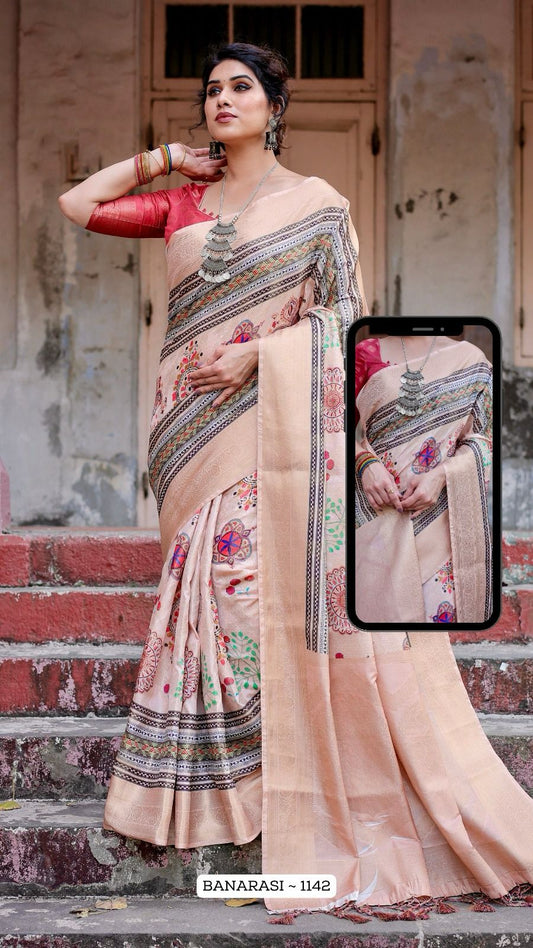 1142 Nx Almaari Banarasi Silk Sarees