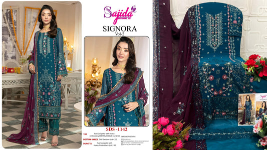 1142 Signora Vol 2 Sajida Georgette Pakistani Salwar Suits