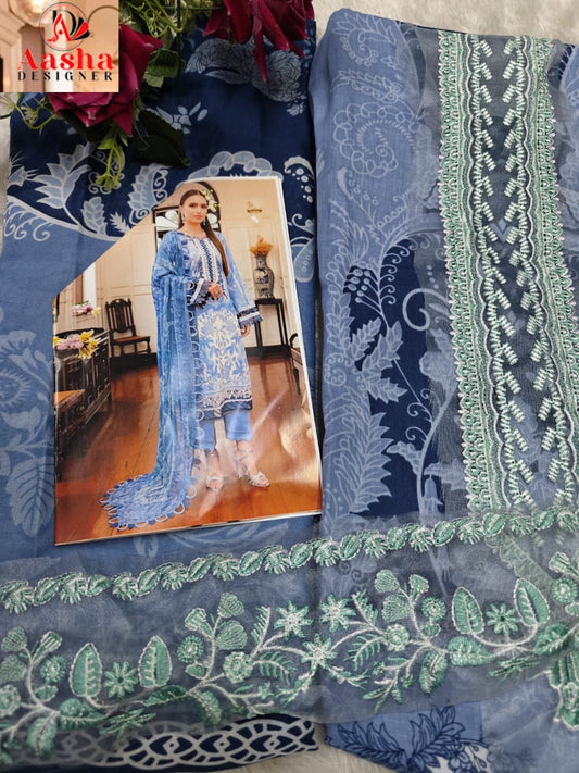 1143A Aasha Designer Print Pakistani Salwar Suits