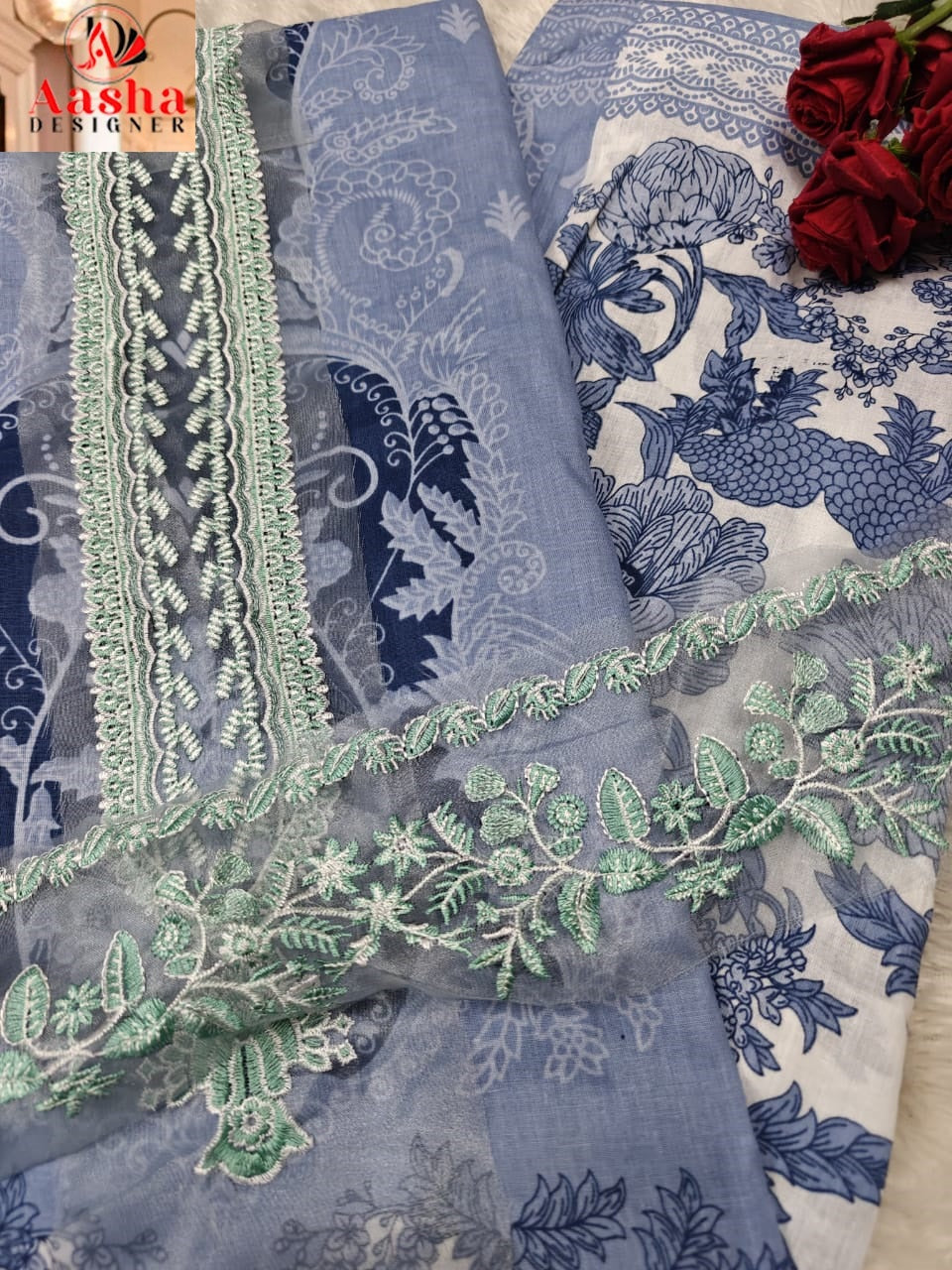 1143A Aasha Designer Print Pakistani Salwar Suits