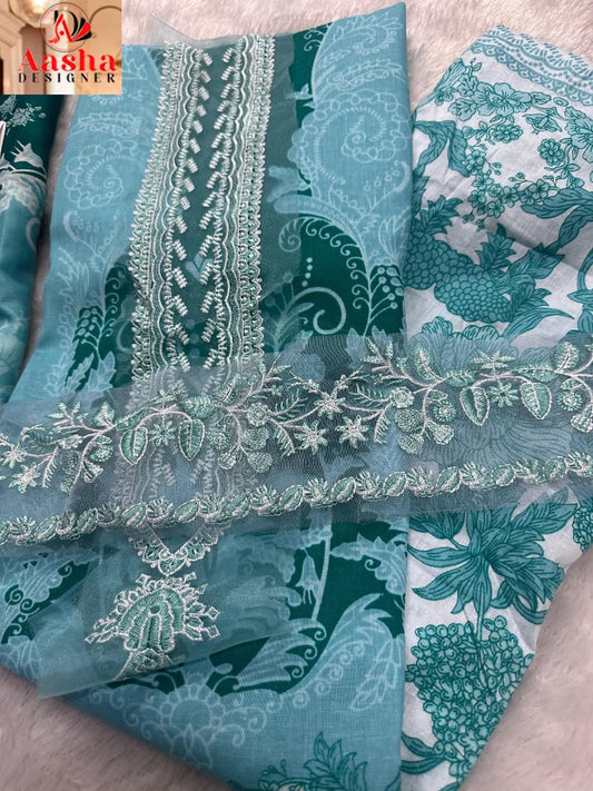 1143B Aasha Designer Print Pakistani Salwar Suits