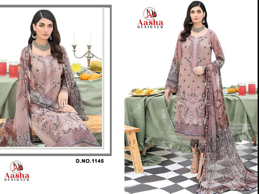 1145 Aasha Designer Print Pakistani Salwar Suits