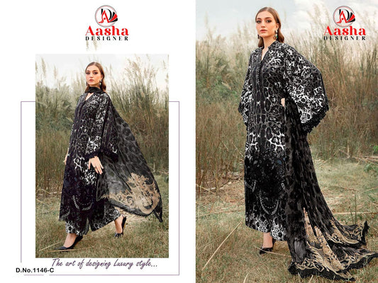 1146C Aasha Designer Patch Pakistani Salwar Suits