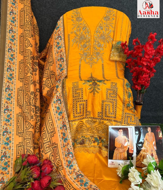 1149-A Aasha Designer Heavy Rayon Pakistani Salwar Suits