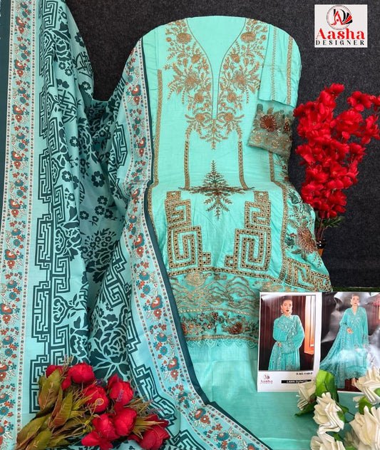 1149-D Aasha Designer Heavy Rayon Pakistani Salwar Suits