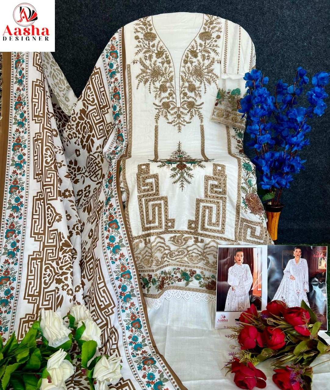 1149B Aasha Designer Heavy Rayon Pakistani Salwar Suits