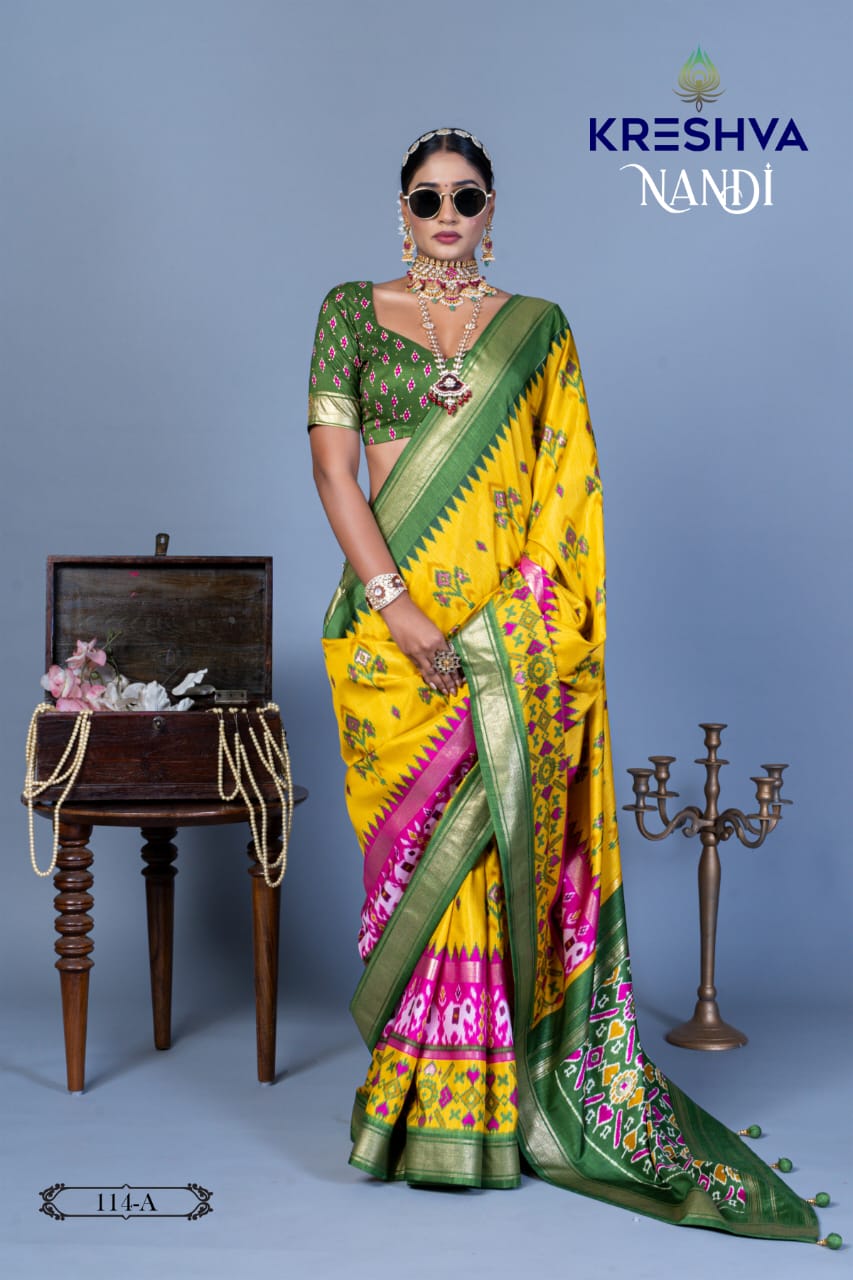 114A Hit Nandi Kreshva P.V Silk Sarees