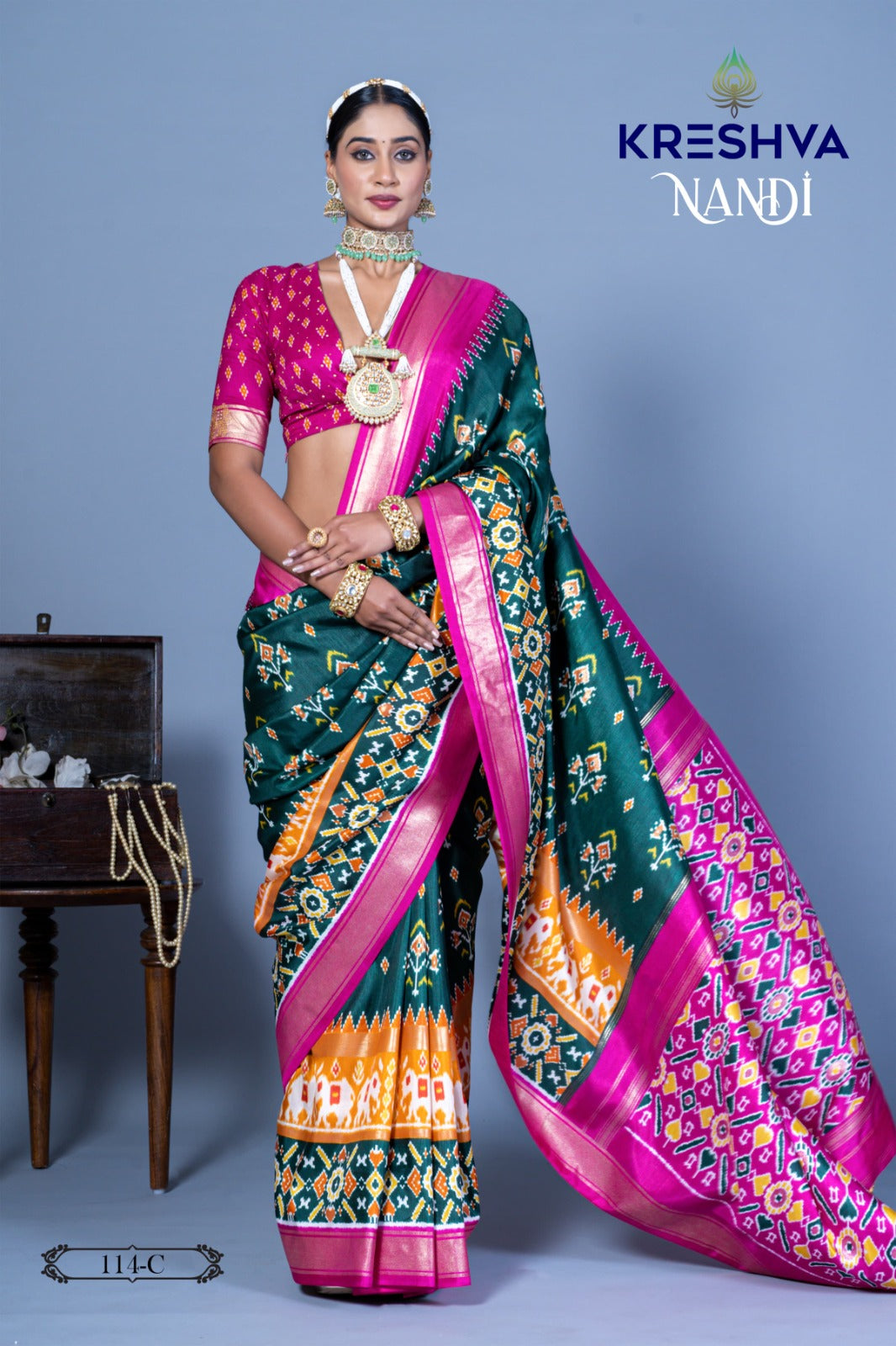 114C Hit Nandi Kreshva P.V Silk Sarees