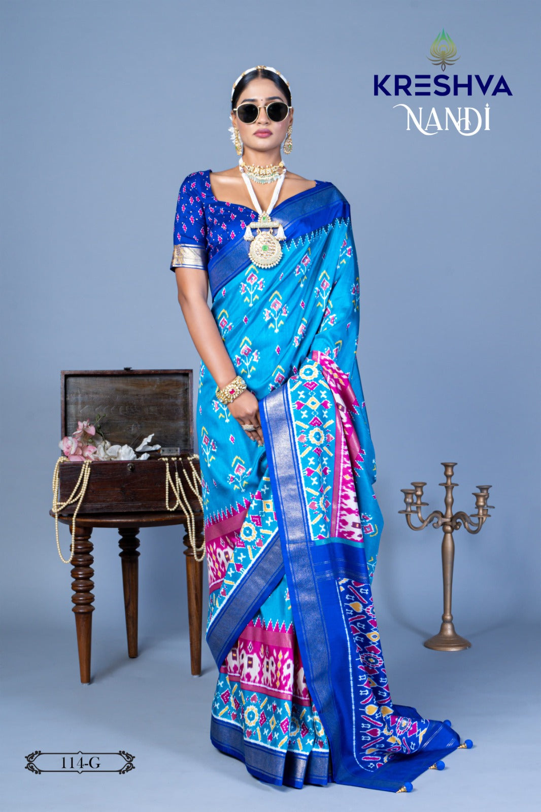 114G Hit Nandi Kreshva P.V Silk Sarees