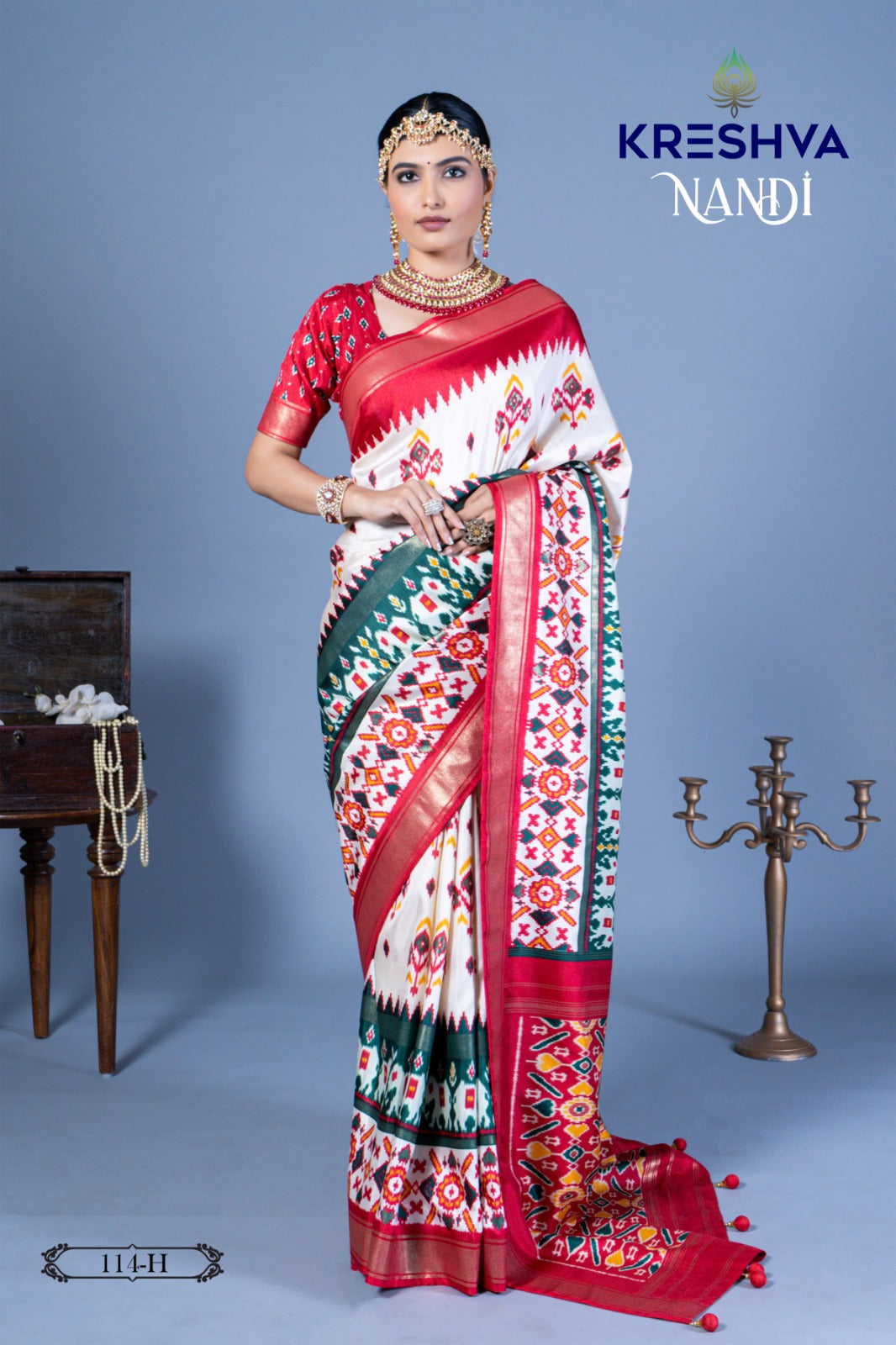 114H Hit Nandi Kreshva P.V Silk Sarees