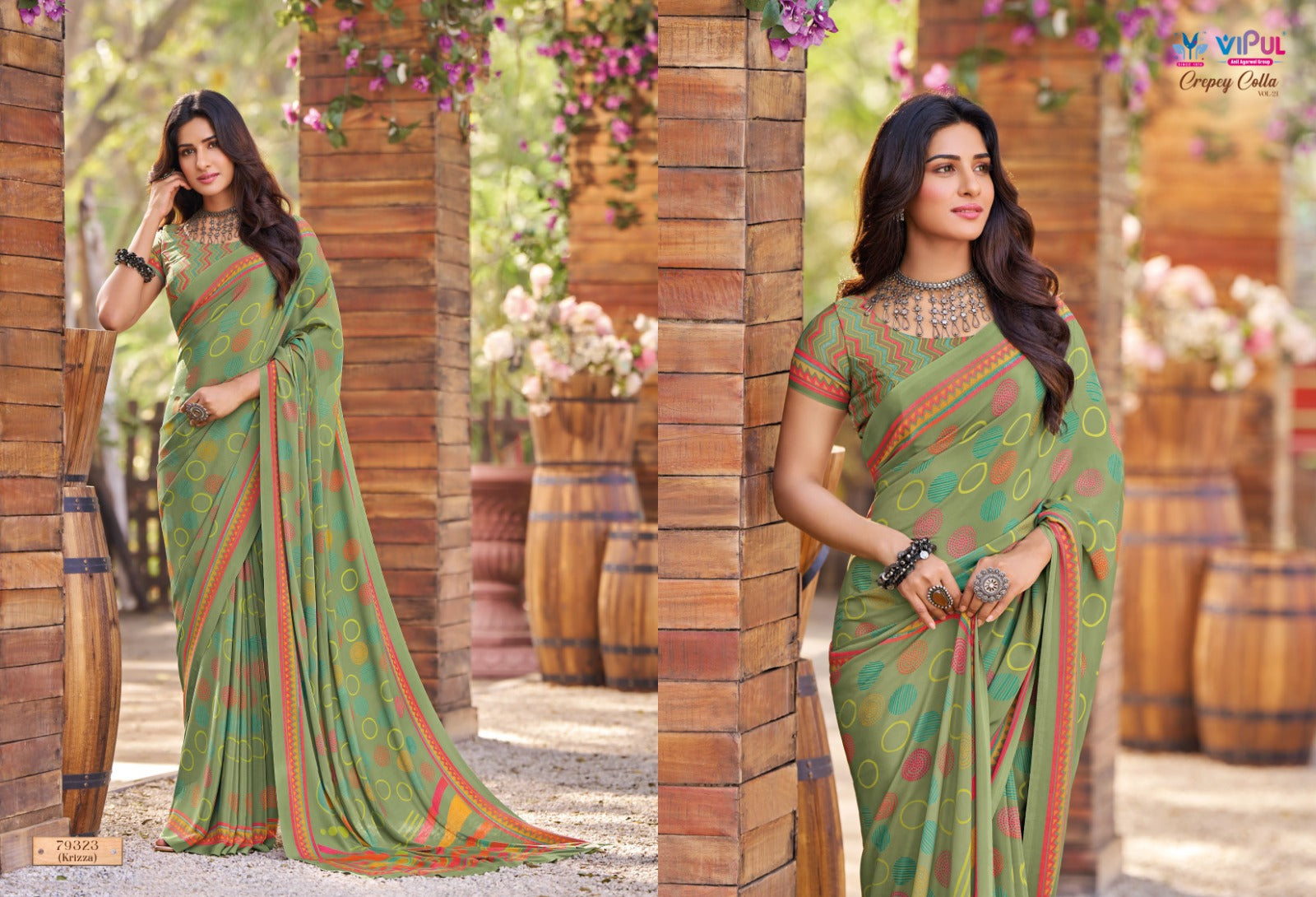 79323 Crepey Colla Vol 21 Vipul Sarees