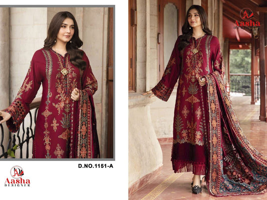 1151A Aasha Designer Rayon Pakistani Salwar Suits