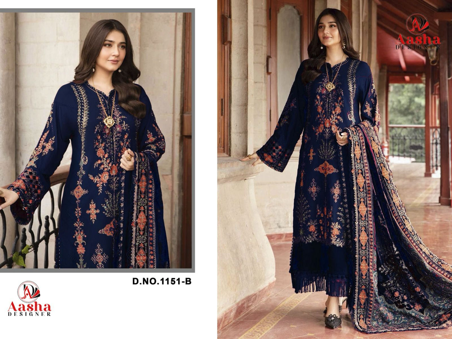 1151B Aasha Designer Rayon Pakistani Salwar Suits