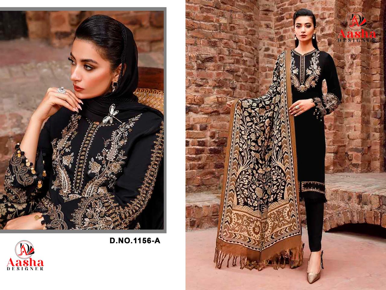 1156A Aasha Designer Heavy Rayon Pakistani Salwar Suits