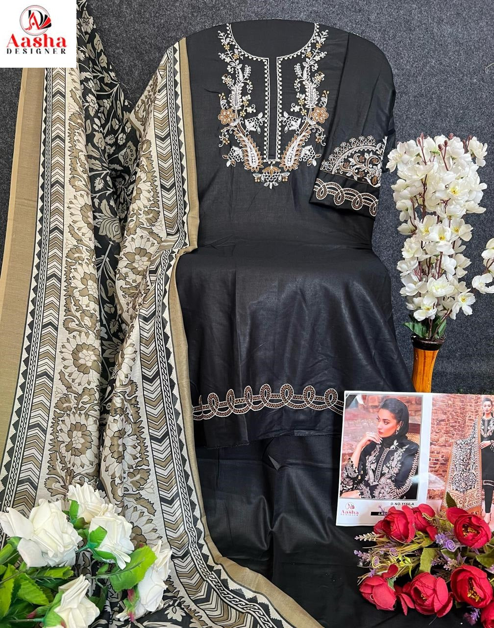 1156A Aasha Designer Heavy Rayon Pakistani Salwar Suits