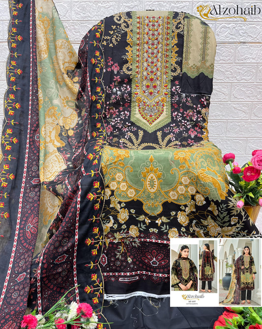 1157 Al Zohaib Pure Cotton Pakistani Salwar Suits