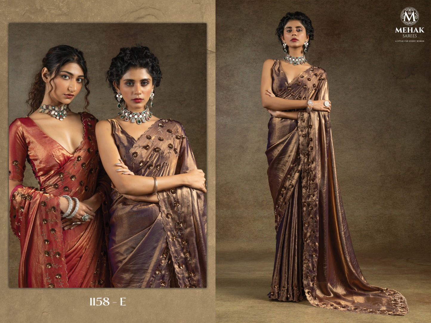 1158E Mehek Satin Silk Sarees