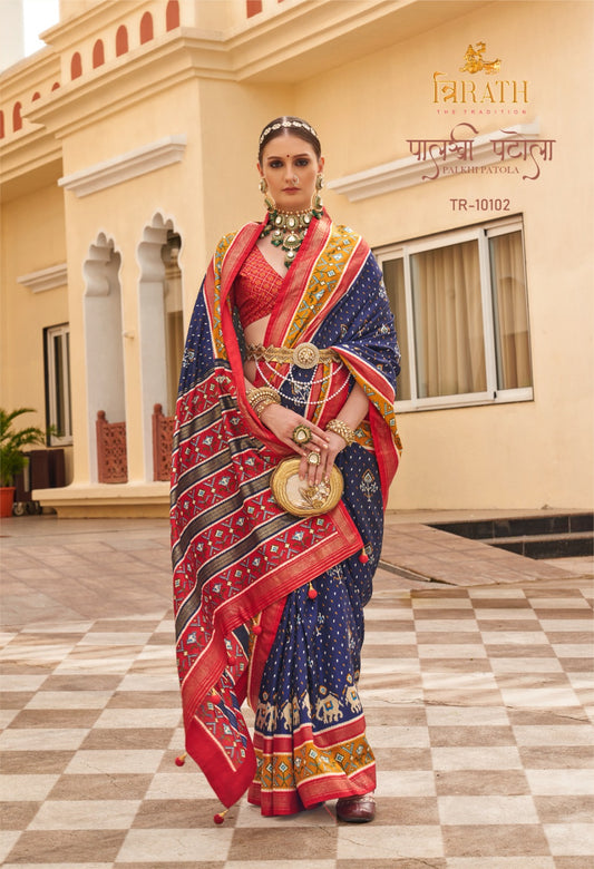 10102 Palkhi Patola Trirath Sarees