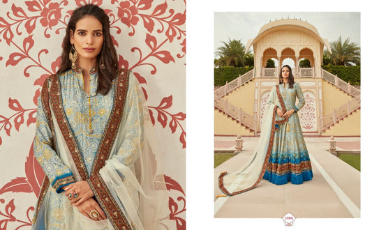12006 Gajgamini Virasat Gown Dupatta Set