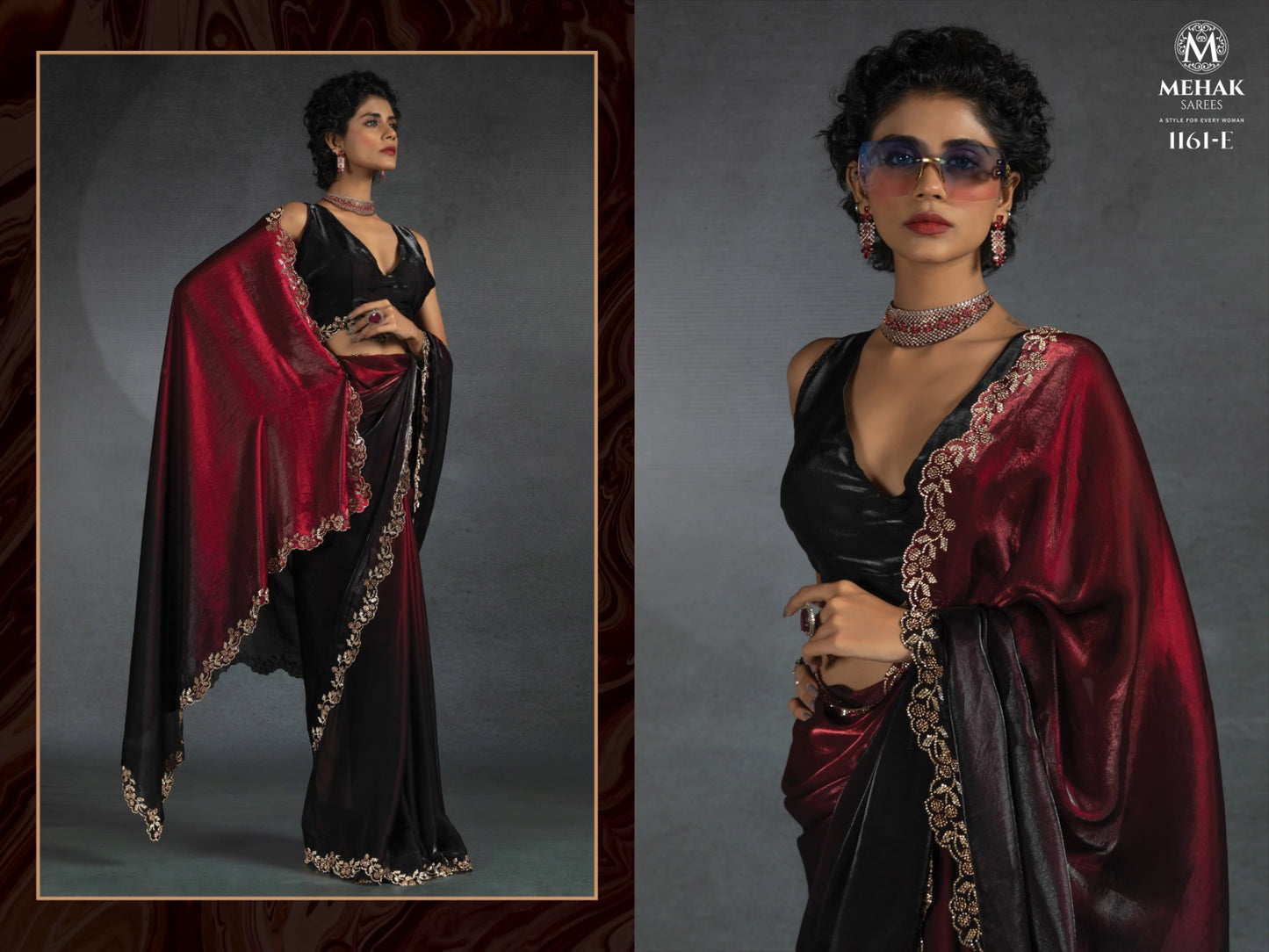 1161E Mehek Satin Silk Sarees