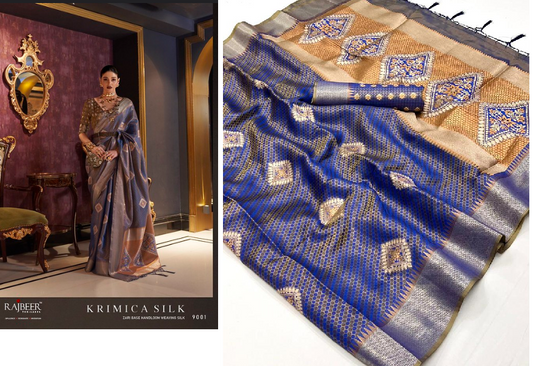 9001 Krimica Silk Rajbeer Sarees