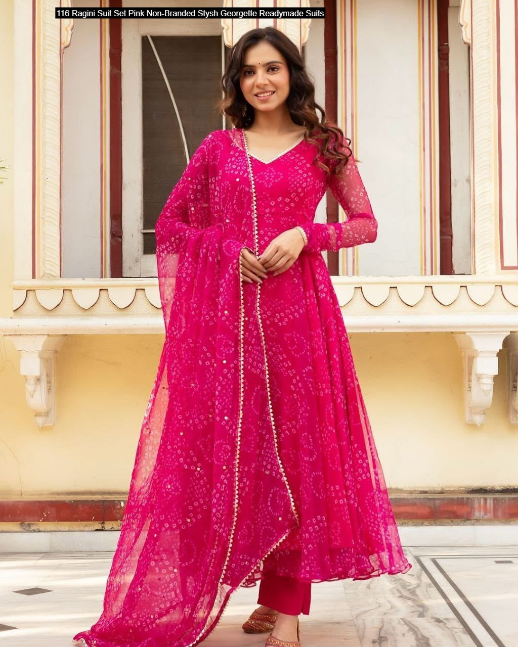 116 Ragini Suit Set Pink Non-Branded Stysh Georgette Readymade Suits