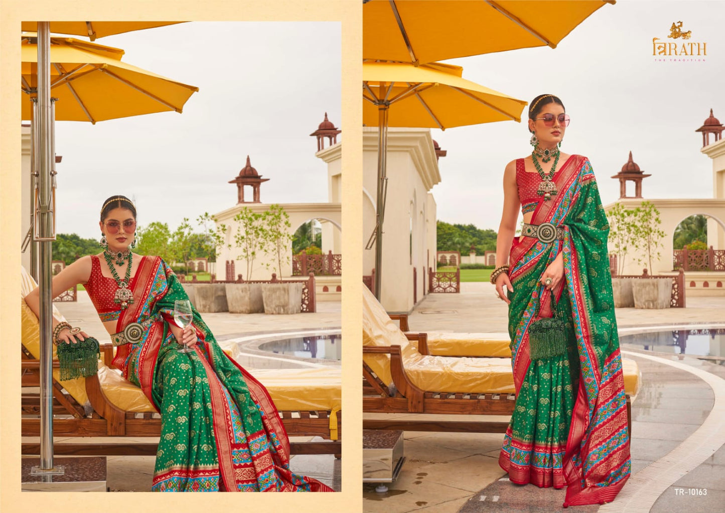 10163 Rasam Patola Trirath Sarees