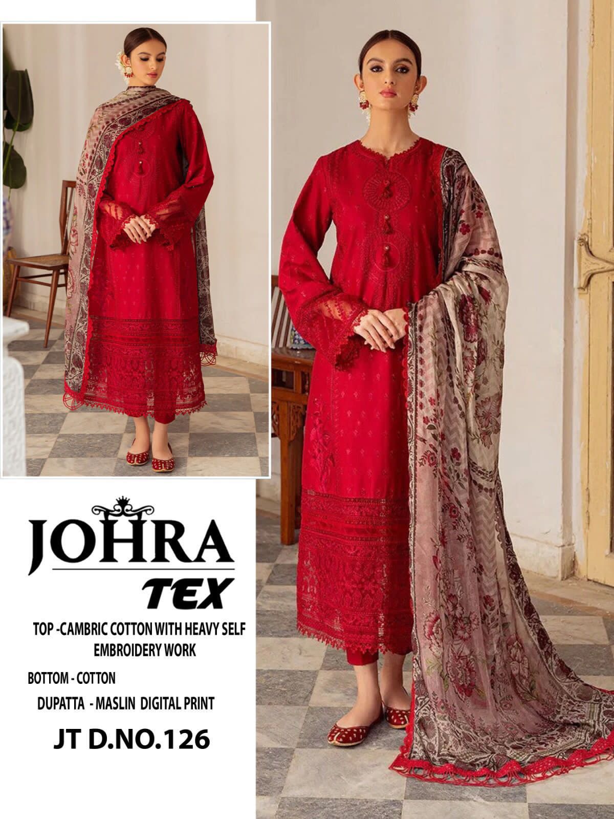 Jt 126 Johra Tex Pakistani Salwar Suits