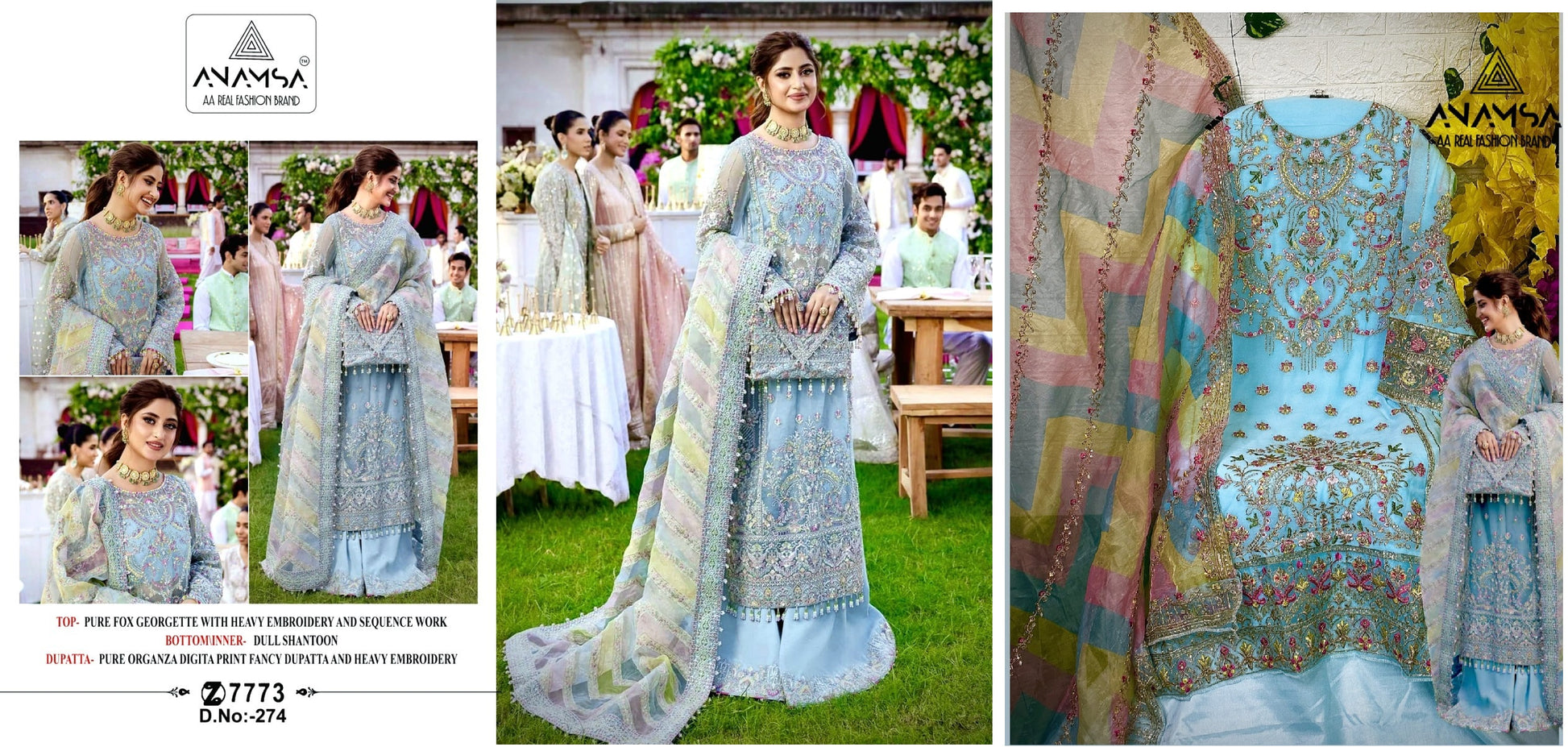 274 Anamsa Pakistani Salwar Suits