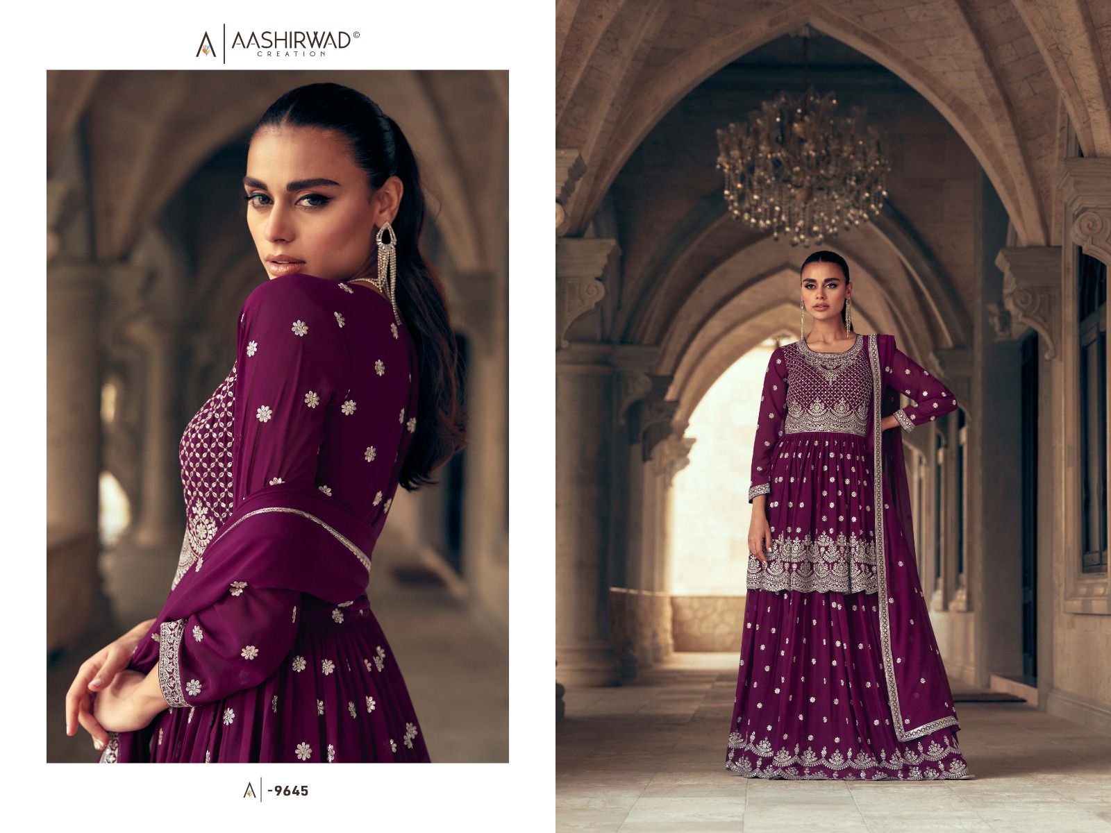 9645 Sadaf Aashirwad Creation Readymade Suits