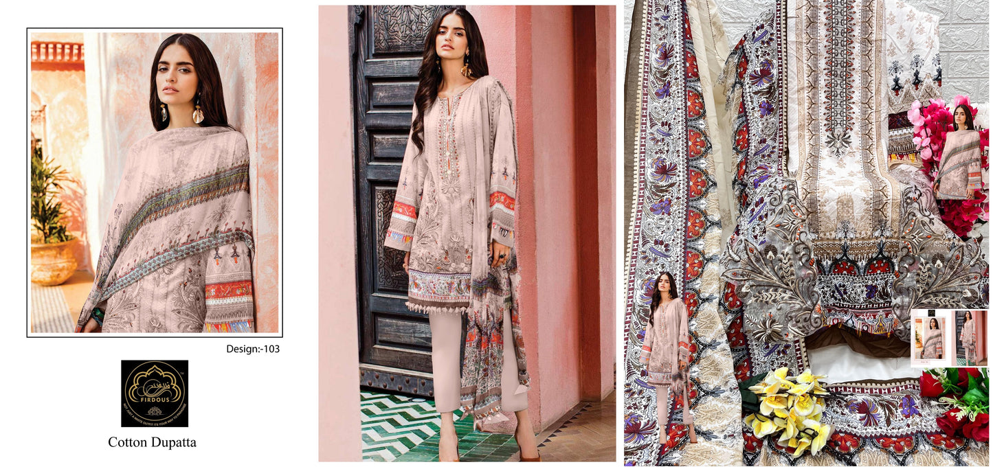 103 Firdous Art Pakistani Salwar Suits