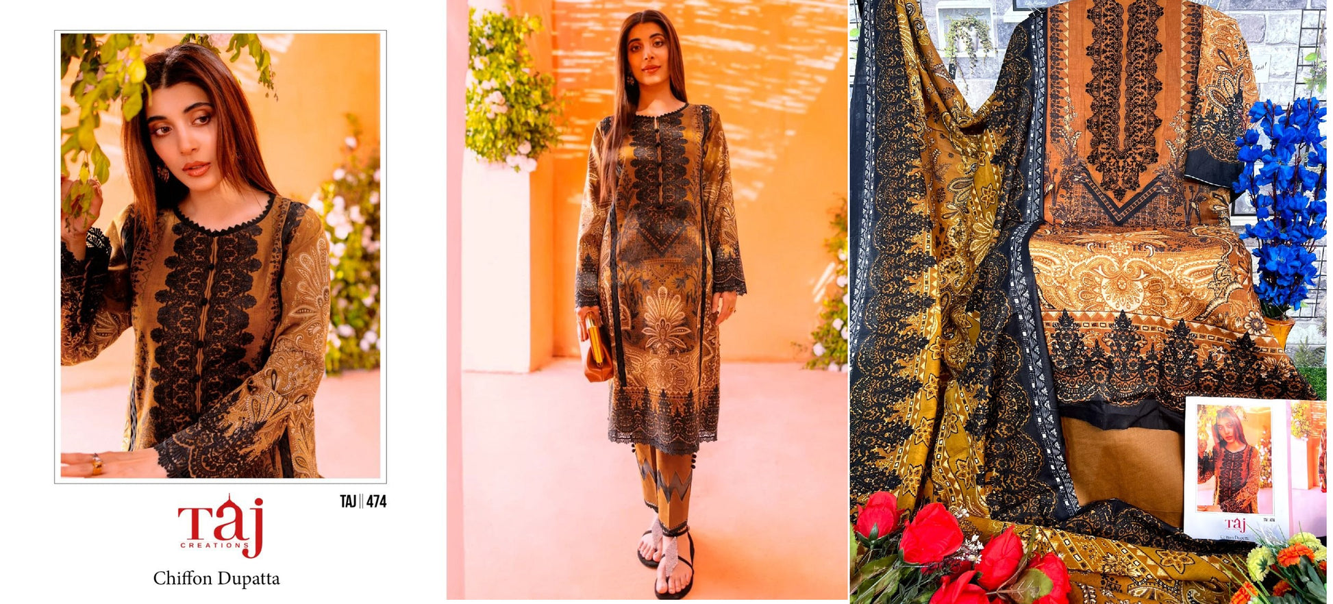 474 Taj Creations Pakistani Salwar Suits