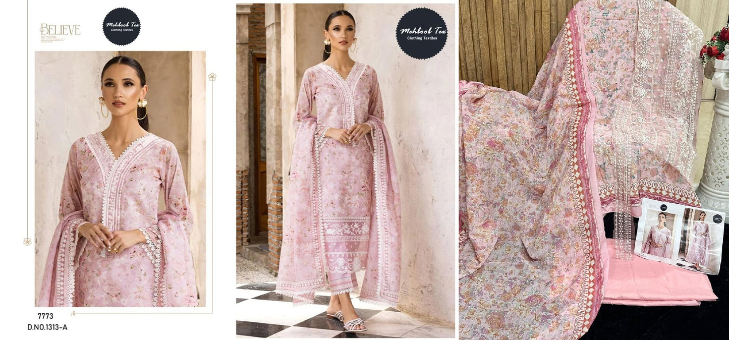 1313A Mehboob Tex Pakistani Salwar Suits