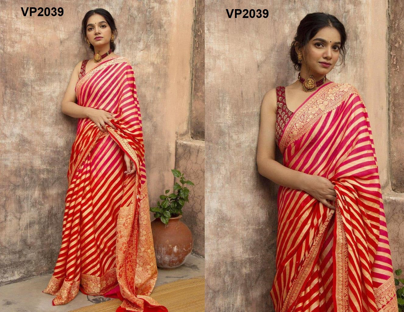 2039 Fashion Berry Sarees