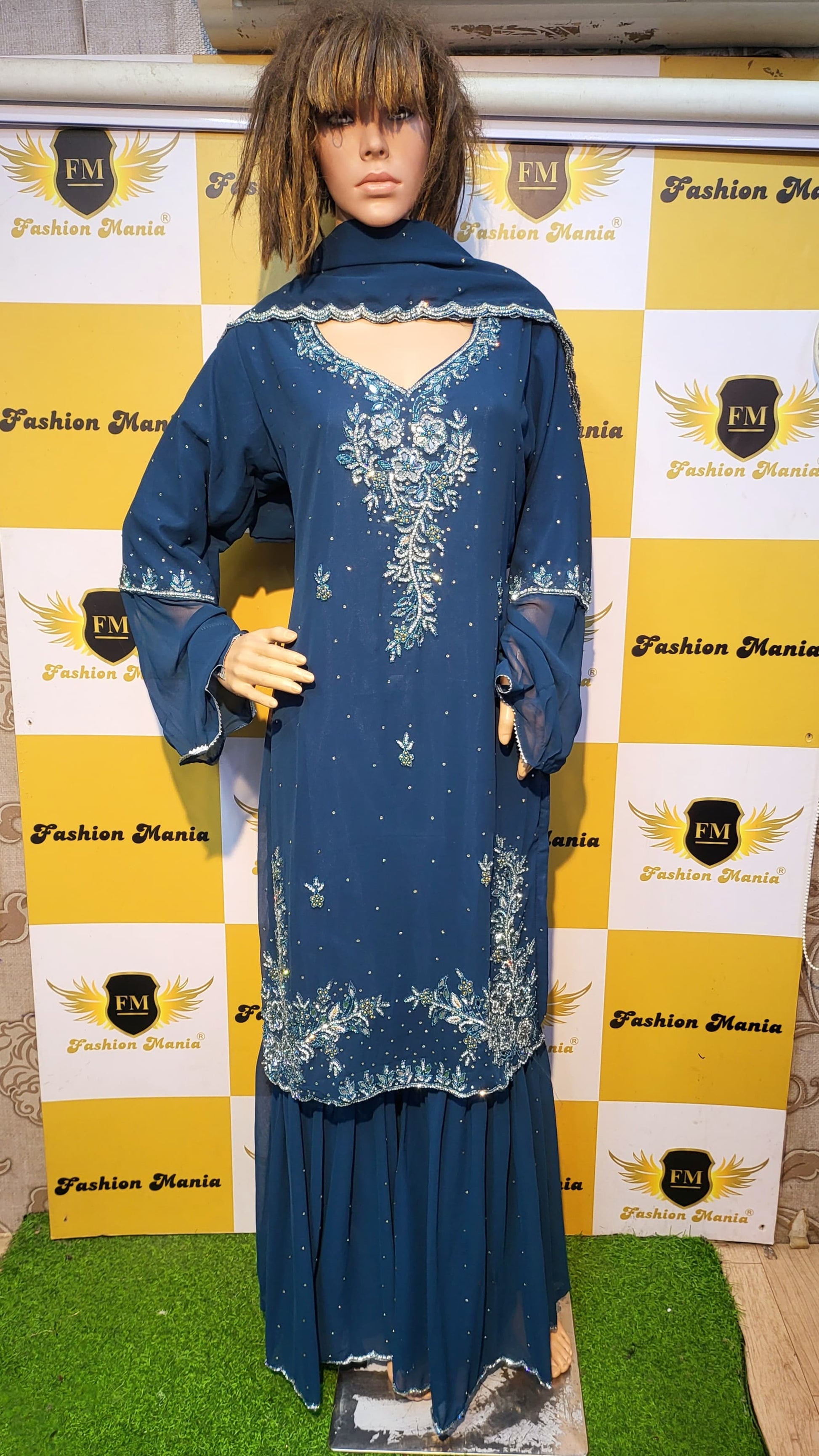 Blue 220424 Safa Creation Pakistani Readymade Suits