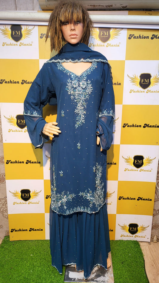 Blue 220424 Safa Creation Pakistani Readymade Suits