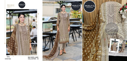 1364 Bin Saeed Lawn Collection Vol 10 Mehboob Tex Pakistani Salwar Suits