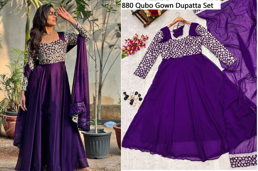 880 Qubo Gown Dupatta Set