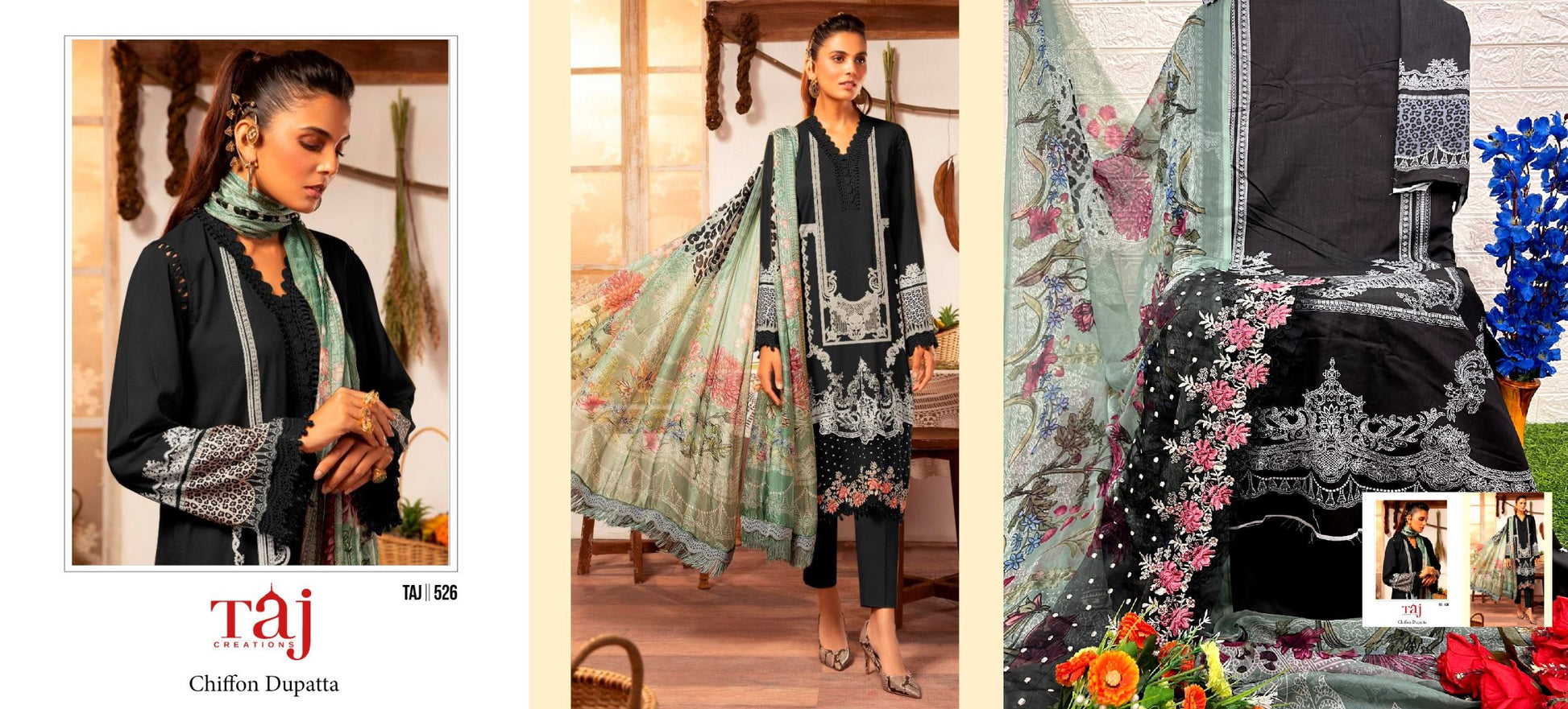 526 Taj Creations Pakistani Salwar Suits