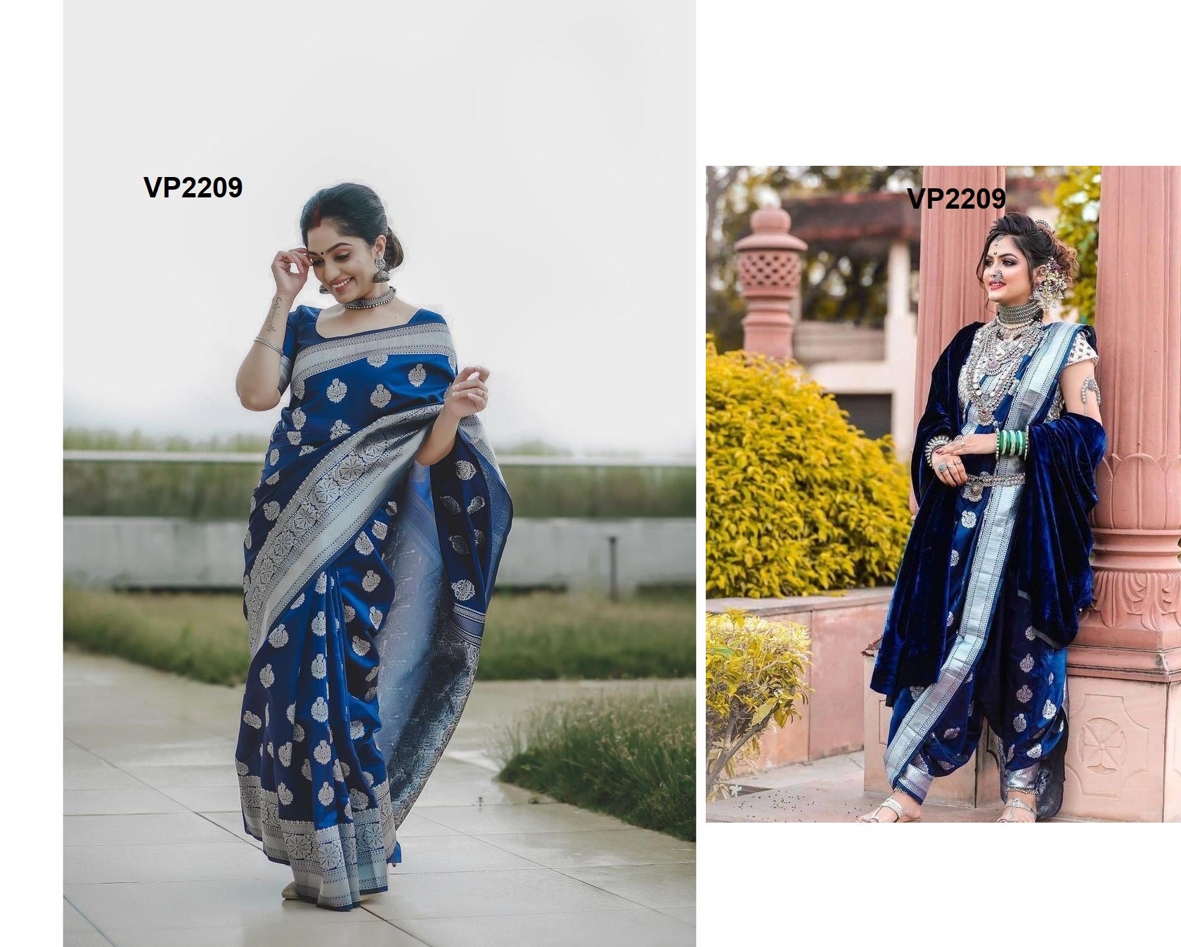 2209 Fashion Berry Sarees
