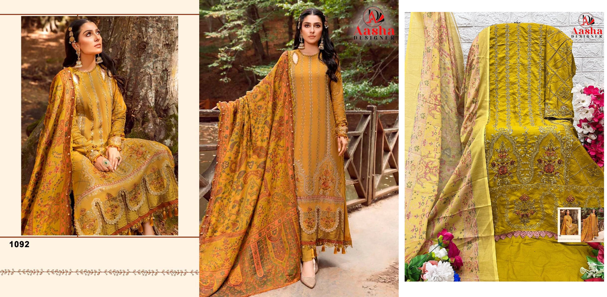 1092 Aasha Designer Pakistani Salwar Suits