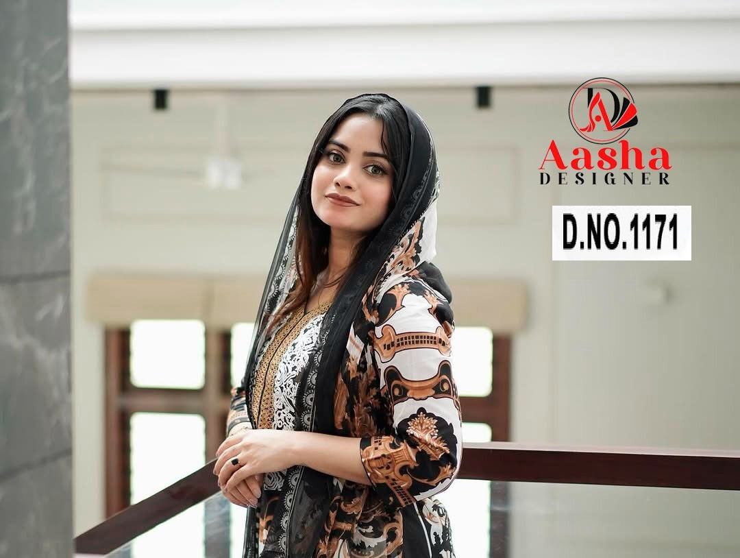 1171 Aasha Designer Embroidery Pakistani Patch Suits