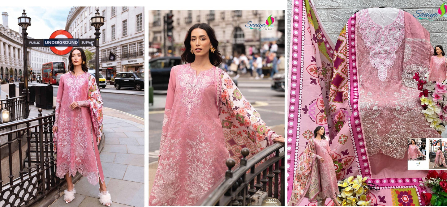 13001 Vol 13 Saniya Trendz Pakistani Salwar Suits