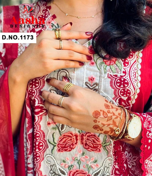 1173 Aasha Designer Printed Pakistani Patch Suits