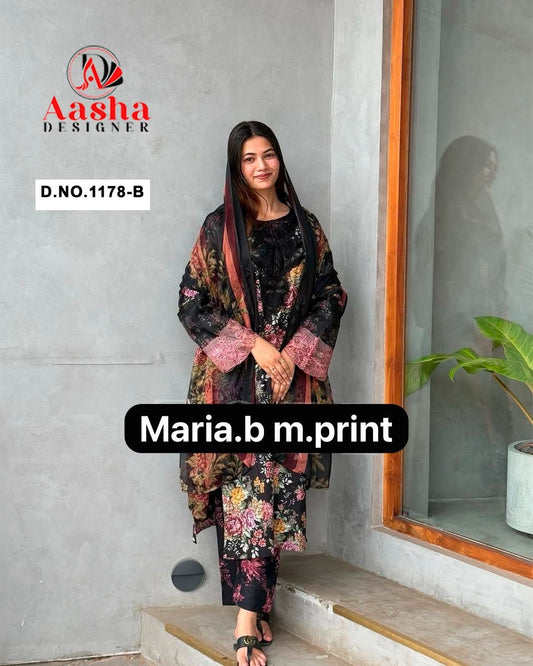 1178-B Aasha Designer Printed Pakistani Patch Suits