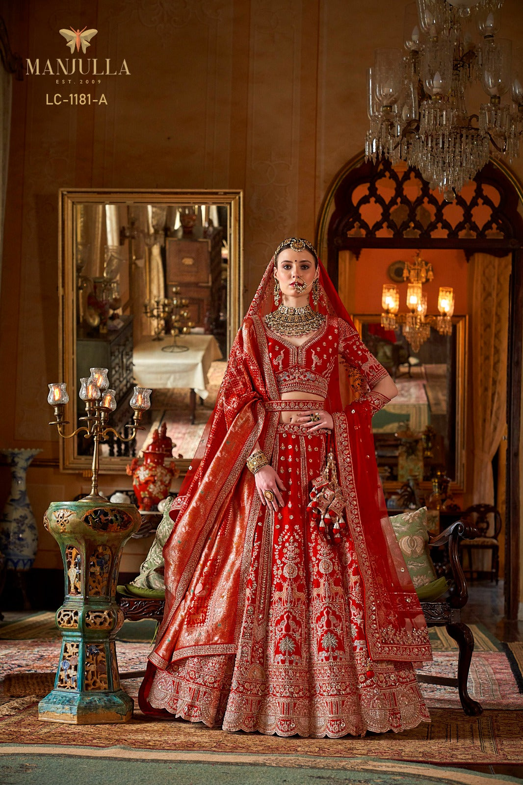 1181-A Dulhan Hit Design Manjulla Tone Silk Bridal Lehenga Choli