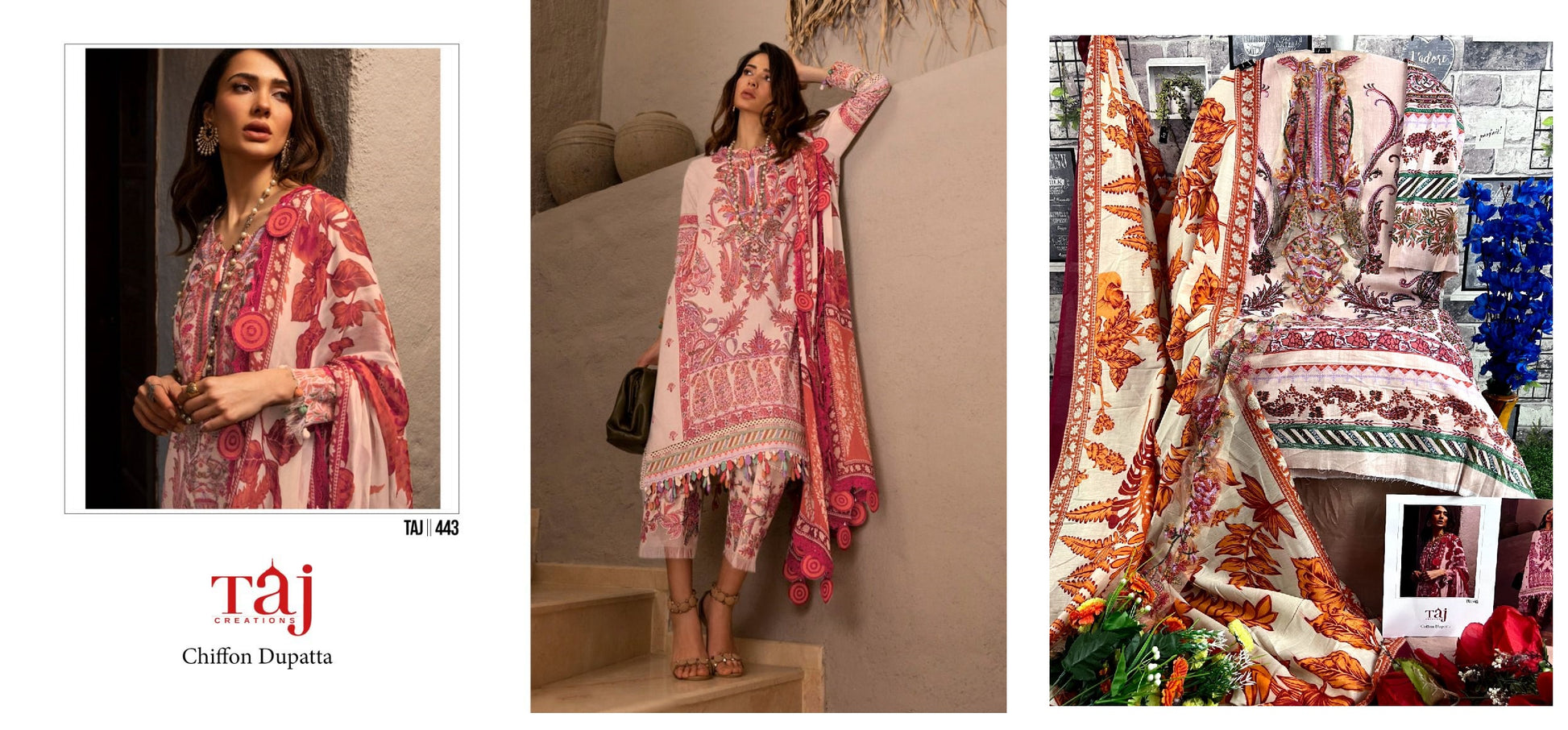 443 Taj Creations Pakistani Salwar Suits