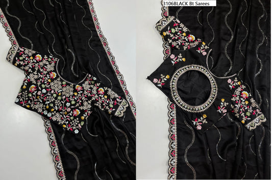 3106Black Bt Sarees