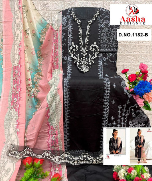 1182-B Aasha Designer Printed Pakistani Patch Suits